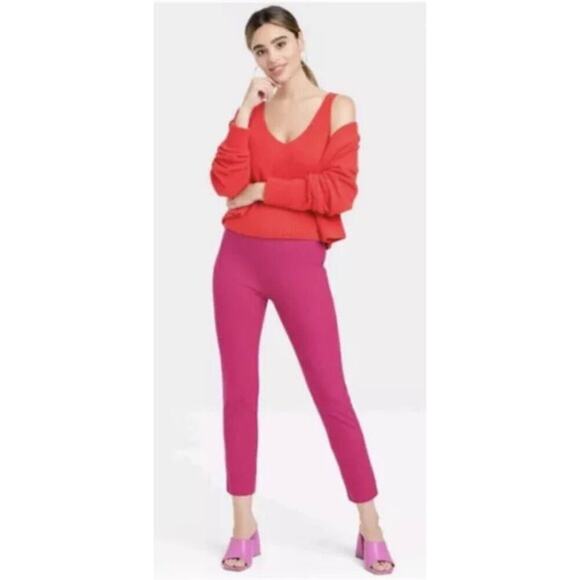 Women’s A New Day Y2K Cropped Sweater Tank Top Wool Knit Retro Red Small Tags - Picture 1 of 9